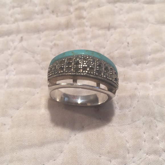 Jewelry - Turquoise and marcasite ring